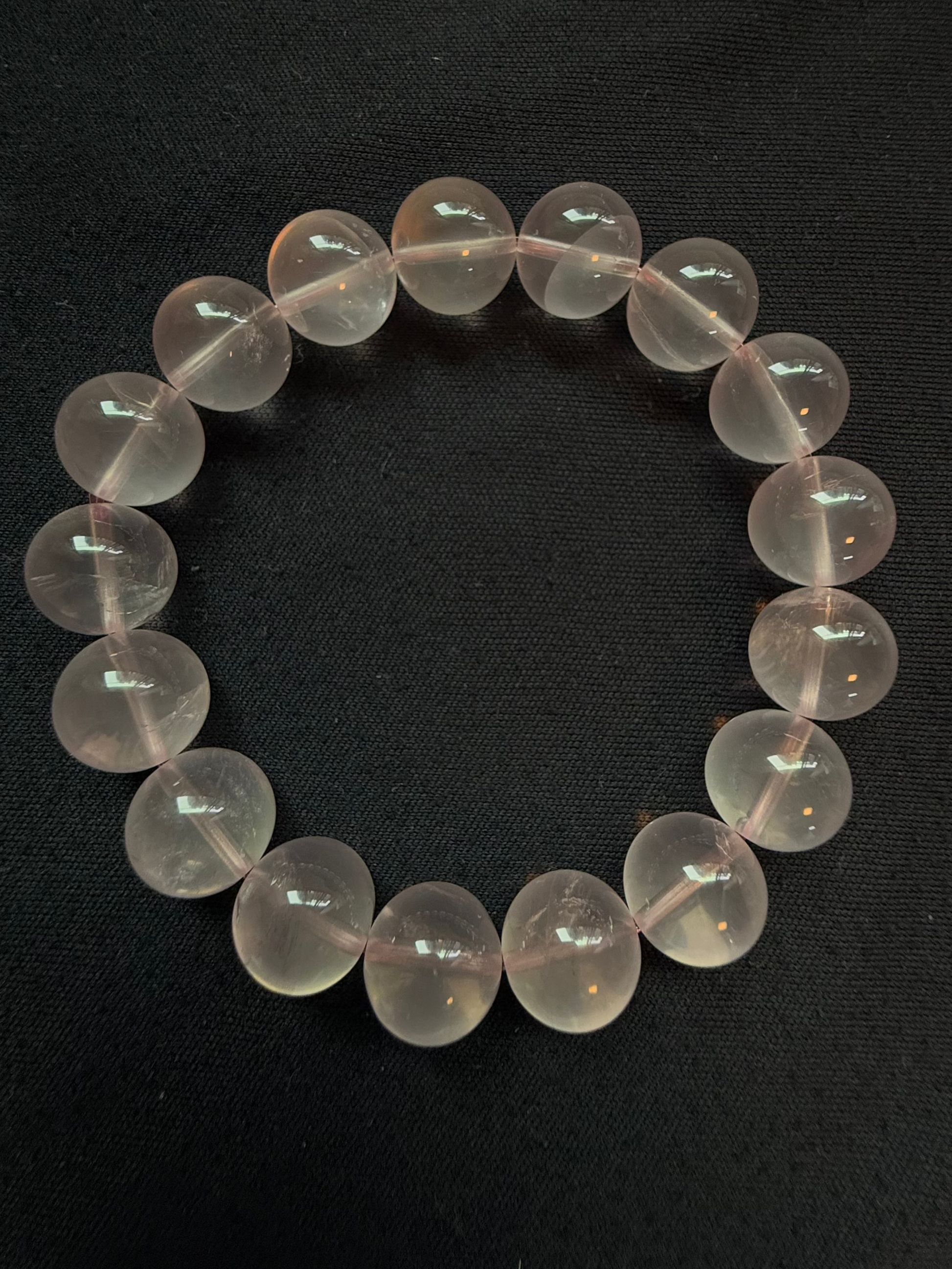 Deep rose quartz bracelet