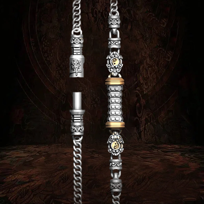 Tianji bracelet men's original national style decompression accessories Wudao series silver jewelry trend bracelet men