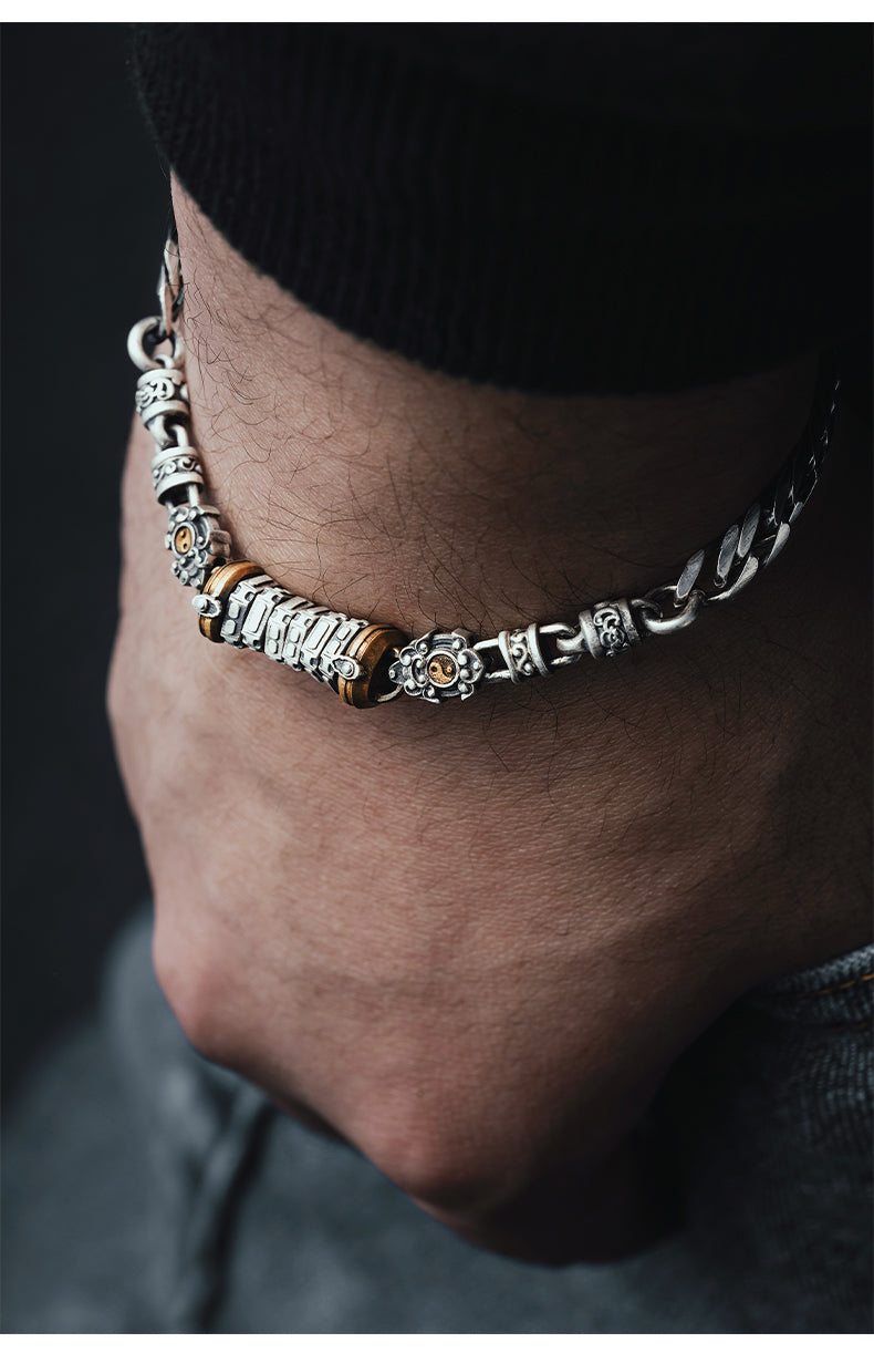Tianji bracelet men's original national style decompression accessories Wudao series silver jewelry trend bracelet men