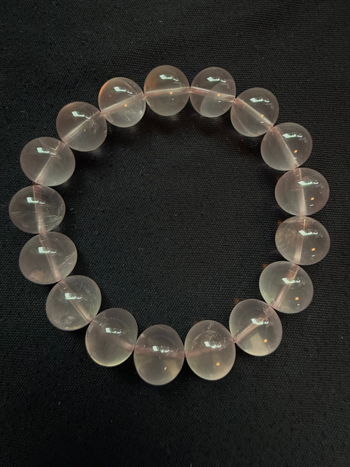 Deep rose quartz bracelet
